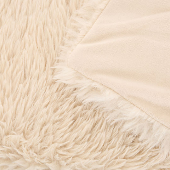 A-s Duvia Κουβέρτα Γούνινη Καναπέ 120x150εκ. Beige