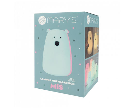 Mary's Led Lamps Mary's Kids Night Light Rgb Large Teddy Bear Blue 901.00096