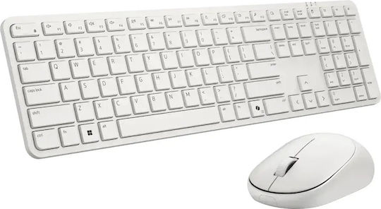 Dell Pro 5 Slim Fără Fir Set Tastatură și Mouse Engleză US Alb