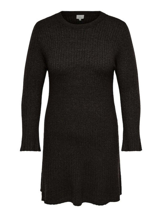 Rochie Midi Tricotată Neagră