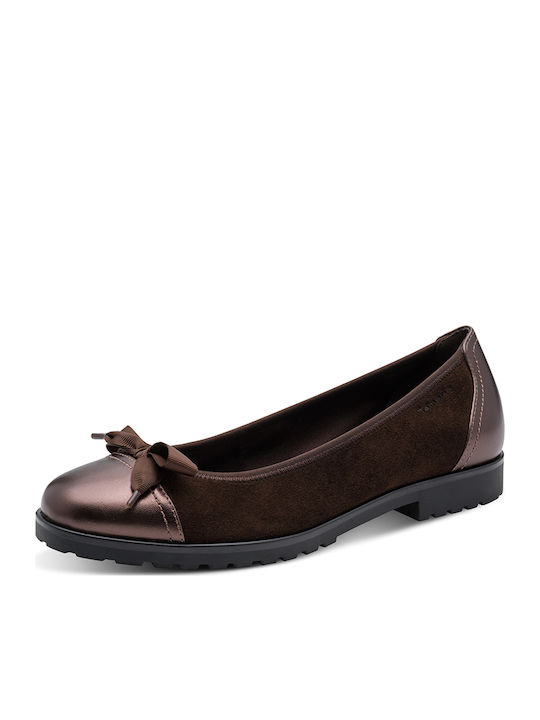 Silia D Wildleder Damen Ballerinas Braune