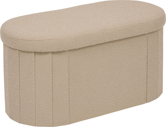 Spitishop Puf Klappbar Mit Stauraum Bezogen Mit Stoff A-s Fink Taupe 76x38x38cm