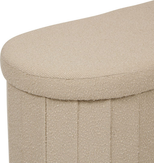 Spitishop Puf Klappbar Mit Stauraum Bezogen Mit Stoff A-s Fink Taupe 76x38x38cm