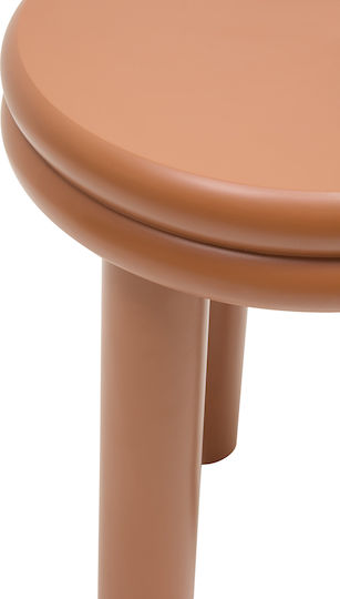 Round Side Table A-s from Solid Wood Plump Rust W40xL40xH47cm