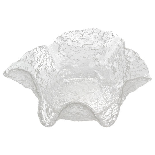Keskor Decorative Glass Transparent Bowl 28x28x10cm