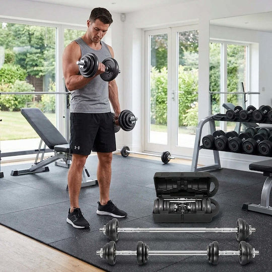 VSL Sports TitanSet 20 Αλτήρες Σετ με Μπάρα Συνολικού Βάρους 20kg σε Βαλιτσάκι