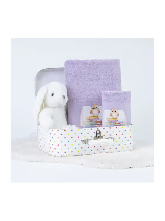 Borea Borea Set Babyhandtücher 2 Stück Flieder 30x50cm