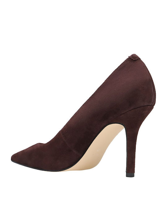 Gemmha Gemmha Suede Heels with High Heel Red