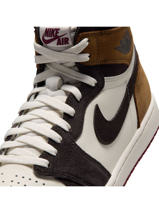 Air  1 Retro High OG "Love Letter" Мъжки Високи Shadow Brown / Light British Tan / Team Red