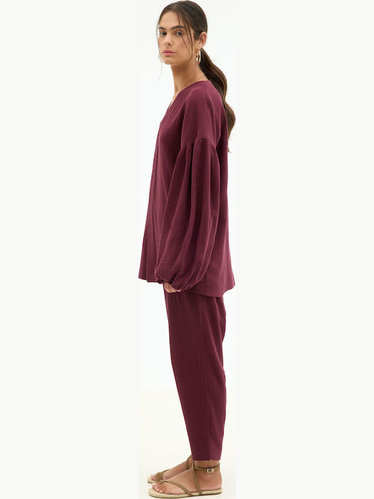 Burgundy Blouse
