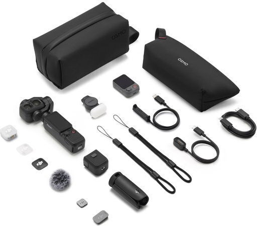 DJI Osmo Pocket 4P Cameră de acțiune 4K Ultra HD Combo Vlog și Wi-Fi Neagră
