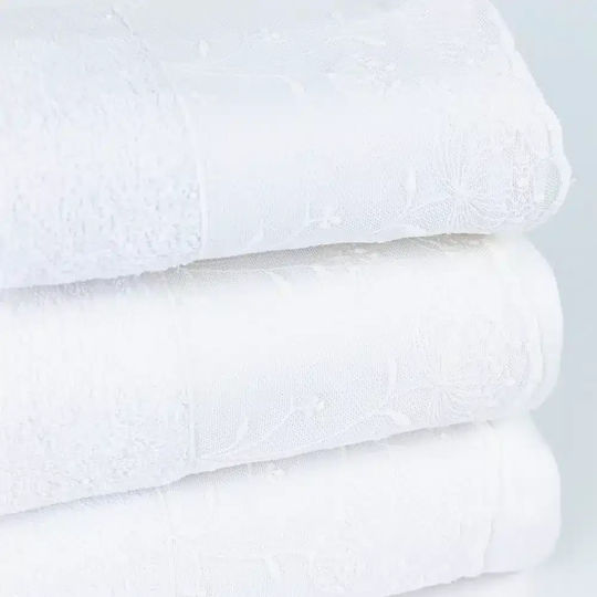 Borea Bath Towel Set 3 pcs White