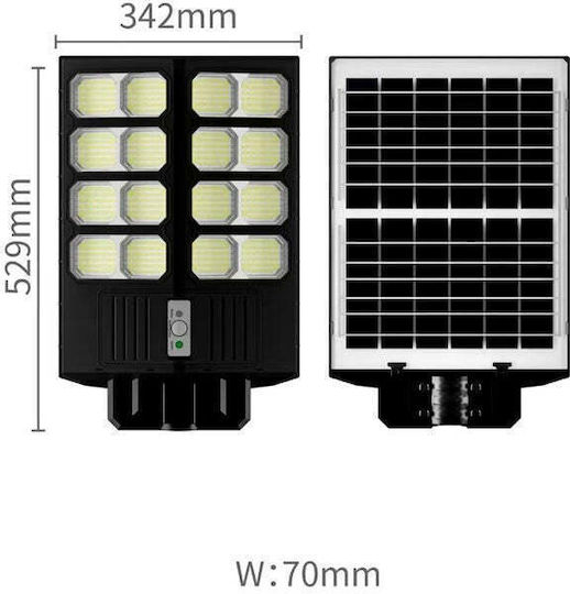 Jortan Lampă Solară 1600W cu Senzor de Mișcare și Telecomandă