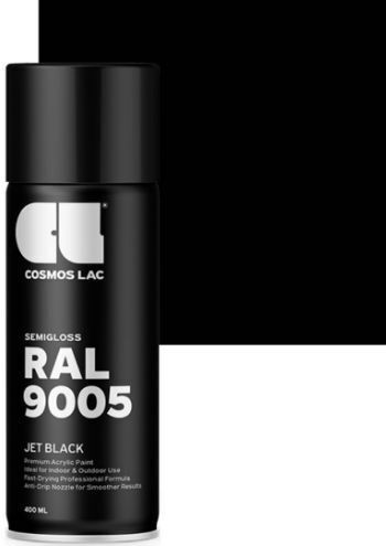 Cosmos Lac Spray Vopsea cu Satin Efect Negru No323 400ml