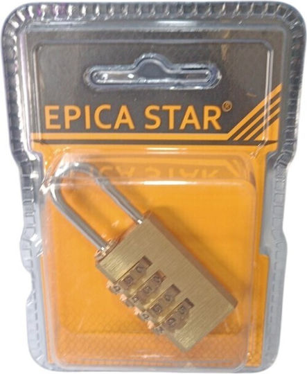 Epica Star Epica Star Messing Vorhängeschloss Kombination