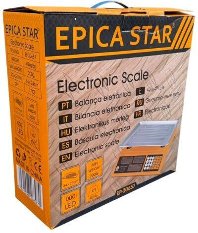 Epica Star Cântar de Comerț cu Amănuntul cu Capacitate de Cântărire 40kg și Precizie 200gr