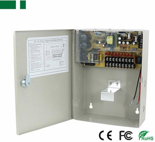 Anga CP1209-10A-9-B Power Box for CCTV Systems 9 Outputs 552-026