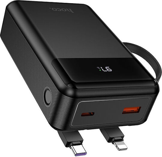 Hoco DYM12 Външна батерия 20000mAh с USB-A порт и USB-C порт Power Delivery / Quick Charge Черна