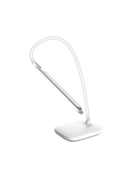 Platinet Rechargeable LED Office Lamp with Flexible Arm in White Color