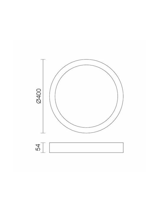 Spot Light Deckenleuchte Badezimmer Schwarz mit Integrierte LED