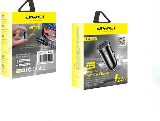 Cell Phone Car Charger Quick Charger C-826 Awei 010962