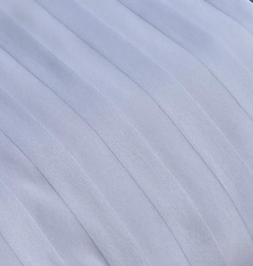 Sheet 280x285cm 100% Cotton 240tc Stripe 1cm Luxury Line Satin Stripe Set 6 Pieces Fabric Cotton 100% White Oem 5201847003154