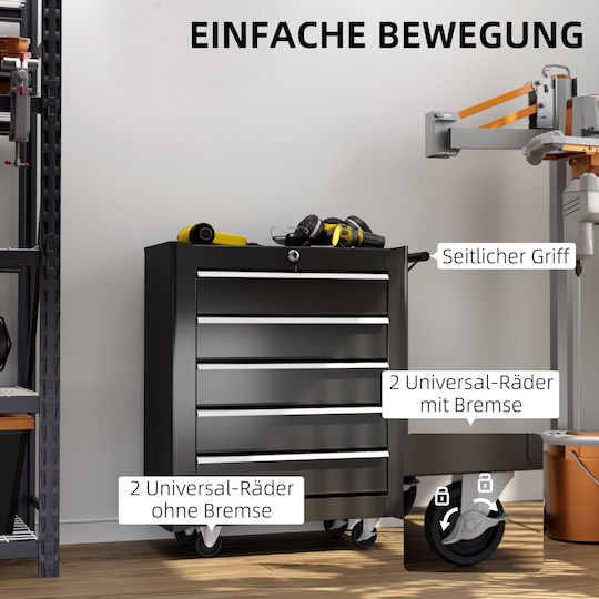 HomCom Metallisch Werkzeugkiste