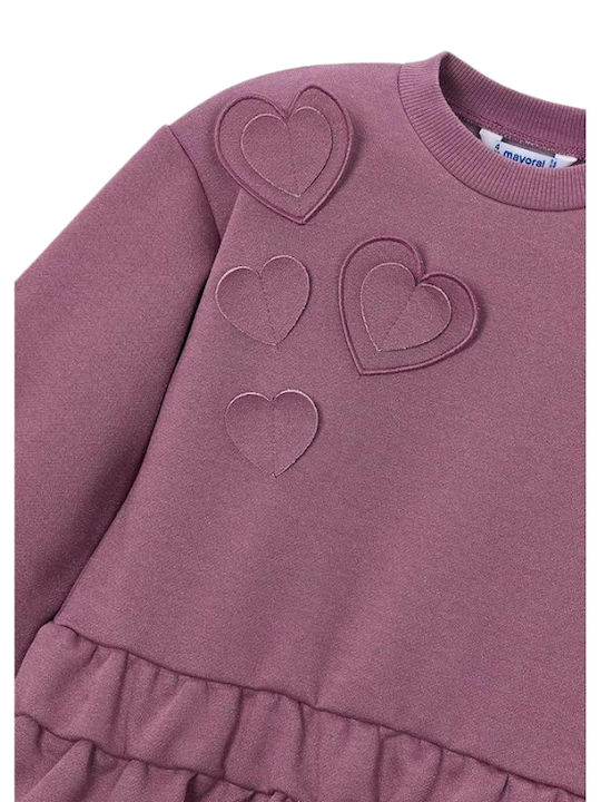 Mädchenkleid Langärmelig Lila