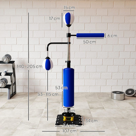 Sportnow Synthetic Punching Bag Pears With Height 107cm Blue