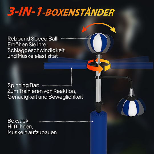 Sportnow Synthetic Punching Bag Pears With Height 107cm Blue