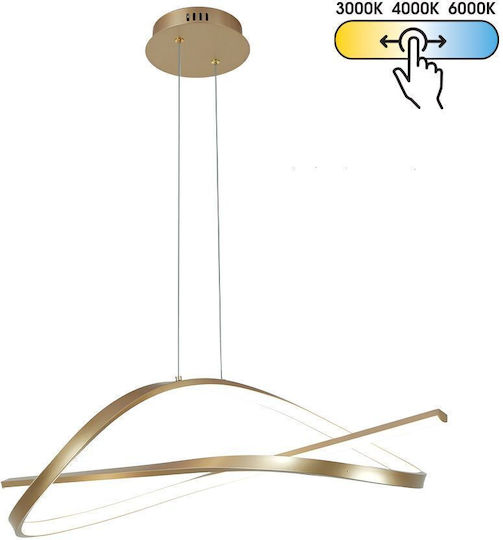 Vivalux Gold LED Pendant Light with Adjustable White Light 62x31x120cm Vivalux Gold LED Pendant Light with Adjustable White Light 62x31x120cm