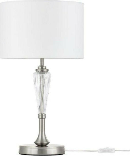 Maytoni Alicante Sticlă Lampă de masă pentru Soclu E14 cu Abajur Alb și Bază Transparent