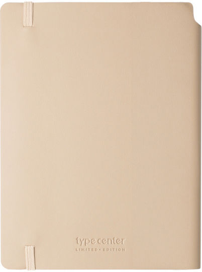Type Center Weekly Agenda A5 2027 Beige Leather 14x20.5cm (with Personalization)