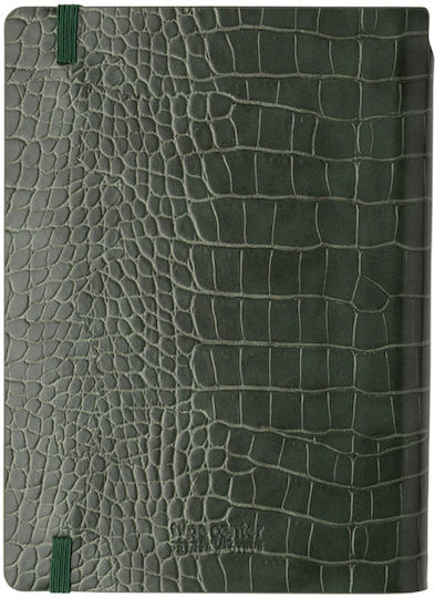 Type Center Daily Agenda A5 2027 Green Leather 14x20.5cm with Personalization