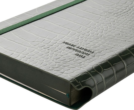 Type Center Daily Agenda A5 2027 Green Leather 14x20.5cm with Personalization