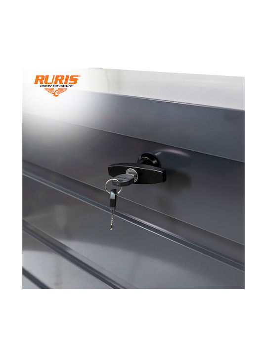 Ruris Smartyd 130m – Waterproof Garden Storage Box Galvanised Steel 400l 80 Kg Bench Anthracite