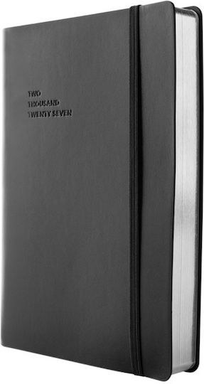 Type Center Ημερήσια Ατζέντα A5 2027 Μαύρη Δερμάτινη 14x20.5εκ. (με Προσωποποίηση)