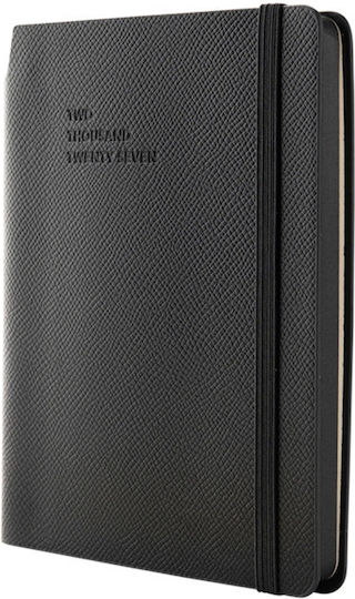 Type Center Εβδομαδιαία Ατζέντα A6 2027 Μαύρη Δερμάτινη 10.5x14.8εκ. (με Προσωποποίηση)