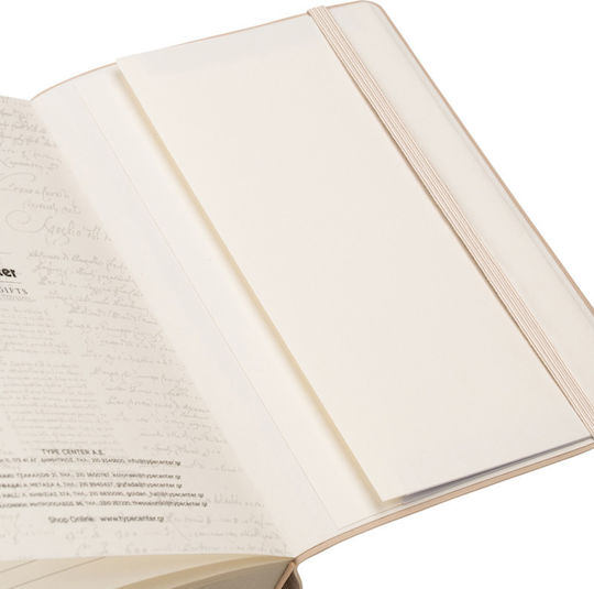 Type Center Daily Agenda A5 2027 Beige Leather 14x20.5cm with Personalization