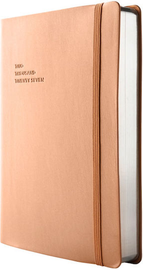 Type Center Daily Agenda A5 2027 Silver Leather 14x20.5cm (with Personalization)