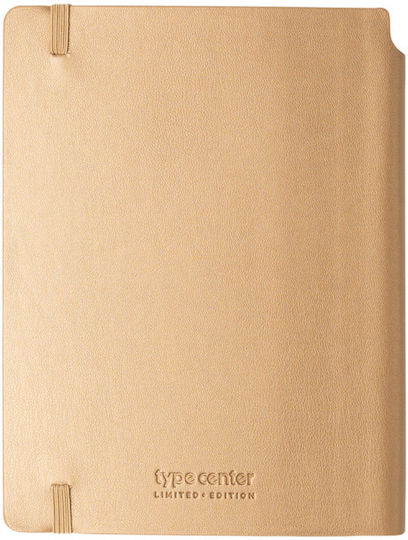 Type Center Weekly Agenda A5 2027 Gold Leather 14x20.5cm (with Personalization)