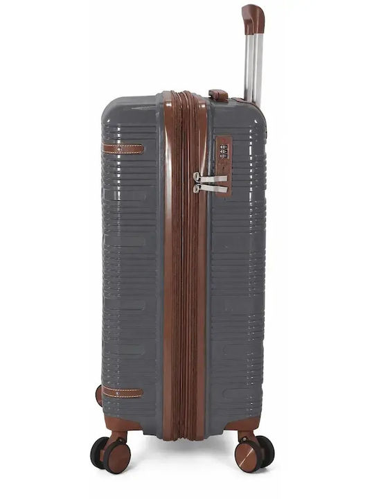 Benzi Hard Gray Travel Suitcases Set 2pcs