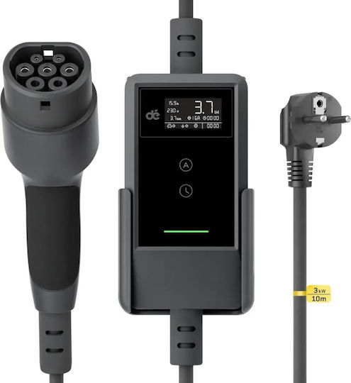 Tragbarer Einphasiger Ladegerät 3kW mit Integriertem Kabel 10m Typ 2