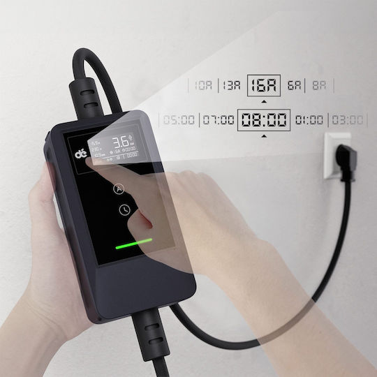 Tragbarer Einphasiger Ladegerät 3kW mit Integriertem Kabel 10m Typ 2