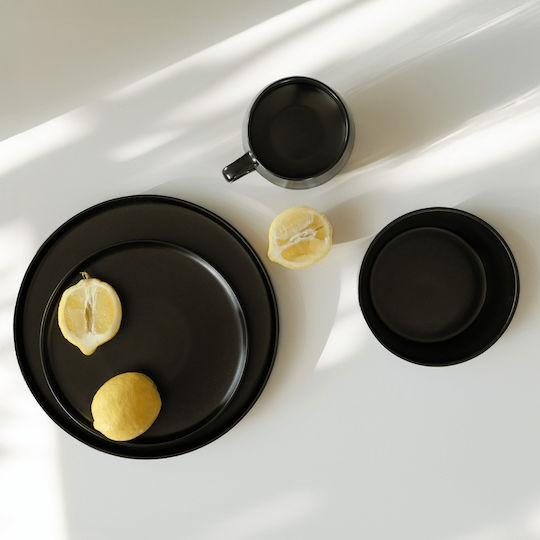 Miamio Negru Ceramică Set de Vase 20buc
