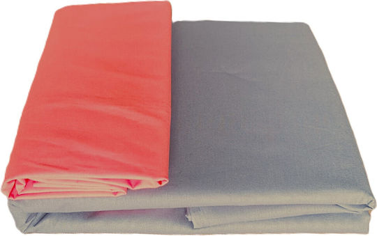Kotonia Home Module Cearceafuri De Pat Super Duble 220x240cm Gri Coral 3 Bucăți