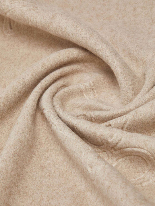Damen Wollschal Beige