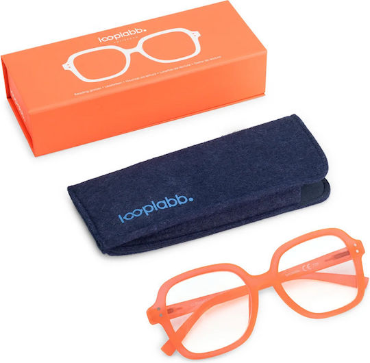 Looplabb Damen Lesebrillen +2.50 in Orange Farbe