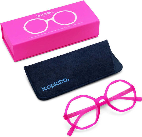 Looplabb Lesebrillen +2.50 in Rosa Farbe