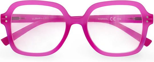 Looplabb Damen Lesebrillen +1.50 in Rosa Farbe